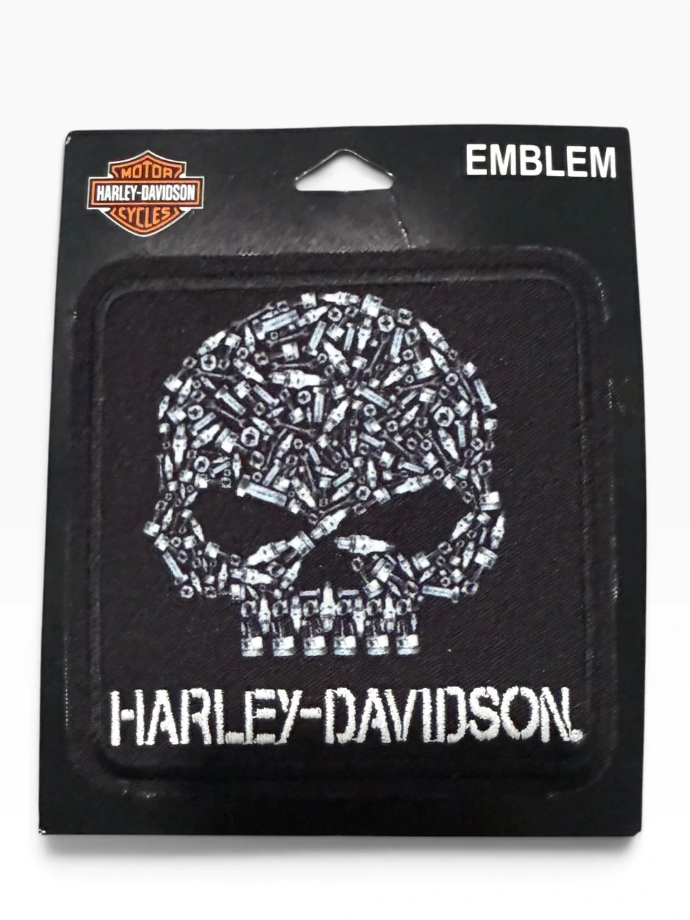 Harley-Davidson Black & Silver Skull Emblem Patch